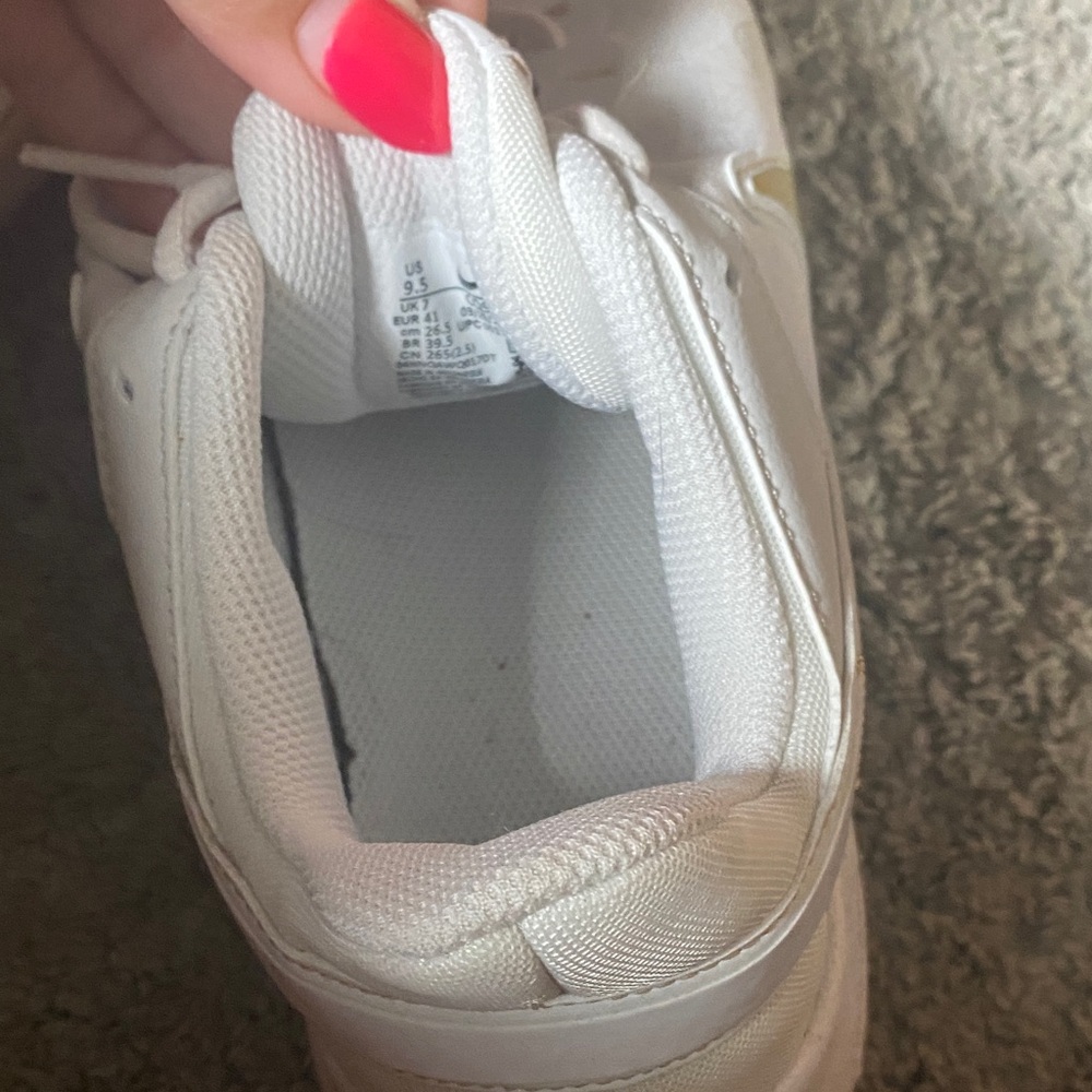 Nike Women's White and Gold Accent Sneakers - Picture 8 of 9